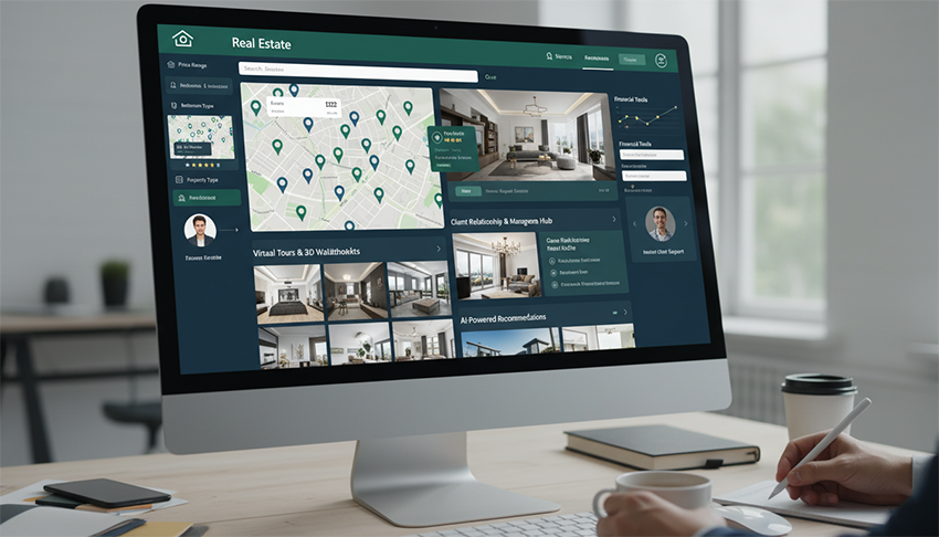امکانات حرفه‌ای در طراحی سایت املاک موفق