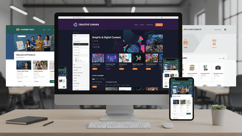 مدل های طراحی سایت فروشگاه فایل 