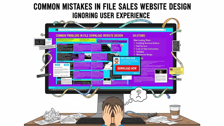 اشتباهات رایج در طراحی سایت فروش فایل