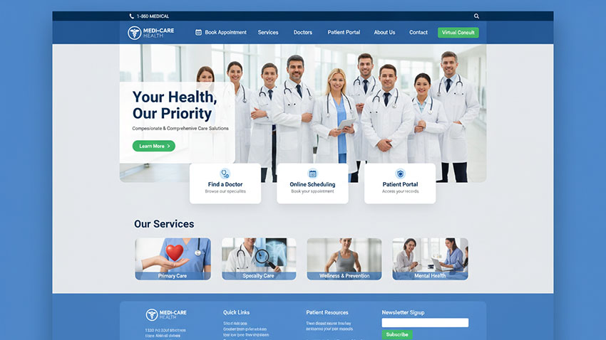 اهمیت طراحی سایت پزشکی 