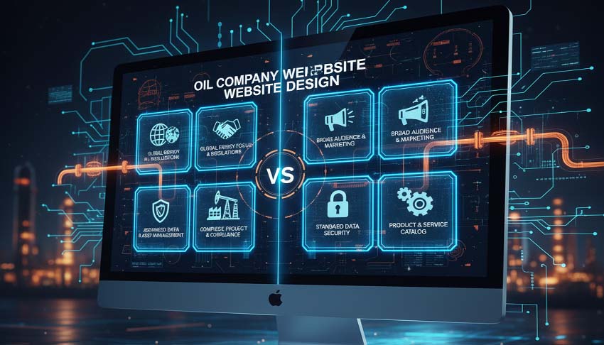 تفاوت طراحی سایت شرکت نفت با سایر سایت ها 