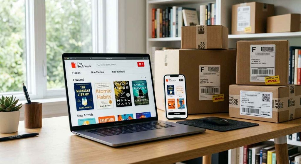 نمونه موفق طراحی سایت فروشگاه کتاب و فروش آنلاین کتاب