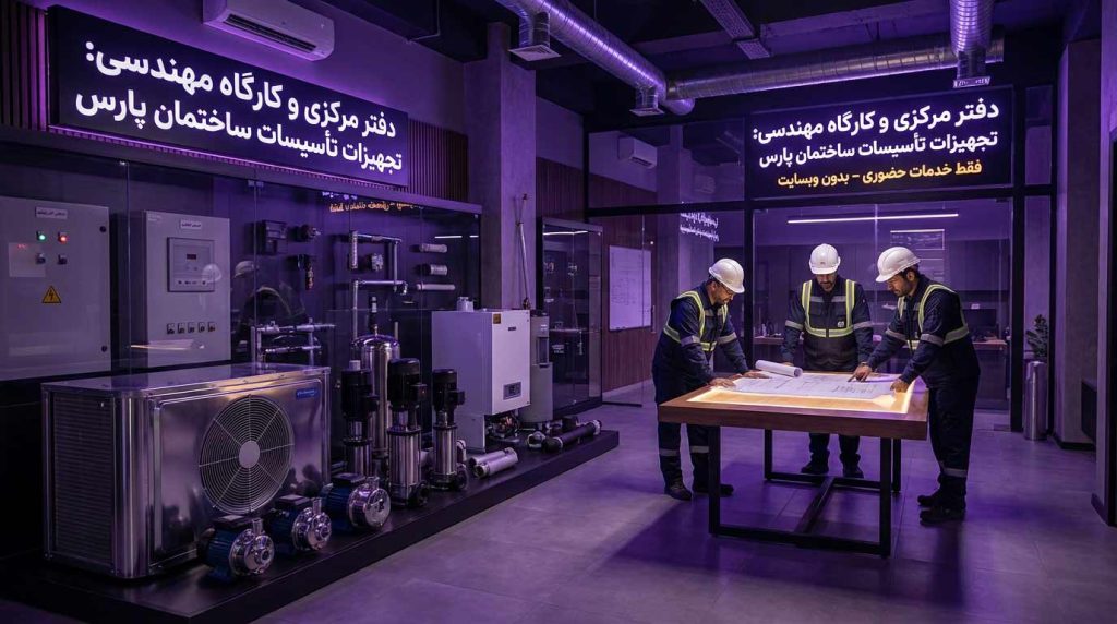 شرکت تأسیسات ساختمانی ایرانی با خدمات حضوری و بدون وب سایت