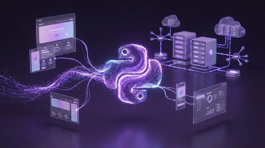 تیم آژانس تبلیغاتی آرتا در حال طراحی سایت با پایتون