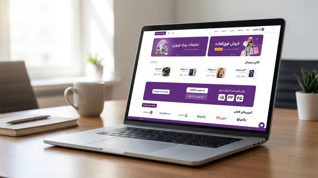 نمونه طراحی سایت تخفیف