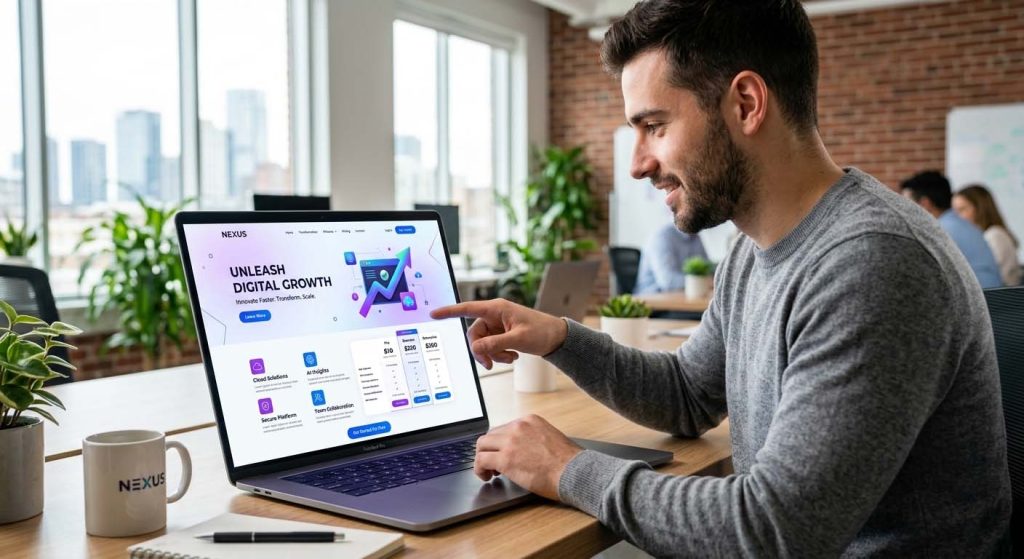 لندینگ پیج سایت استارتاپ