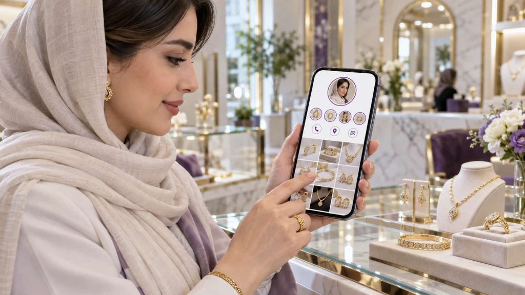 تنظیم حرفه‌ای پروفایل پیج طلافروشی