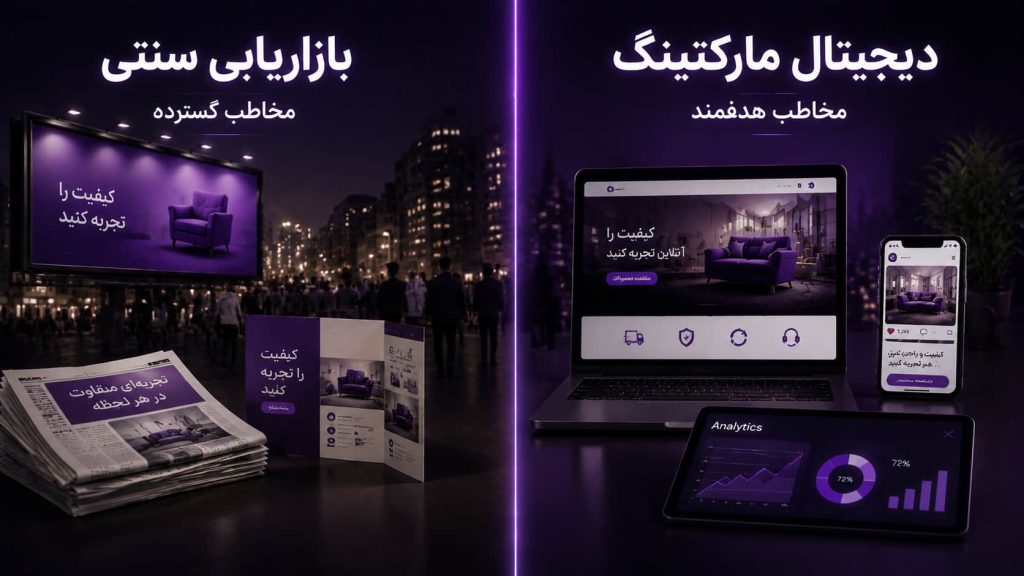تفاوت دیجیتال مارکتینگ و بازاریابی سنتی