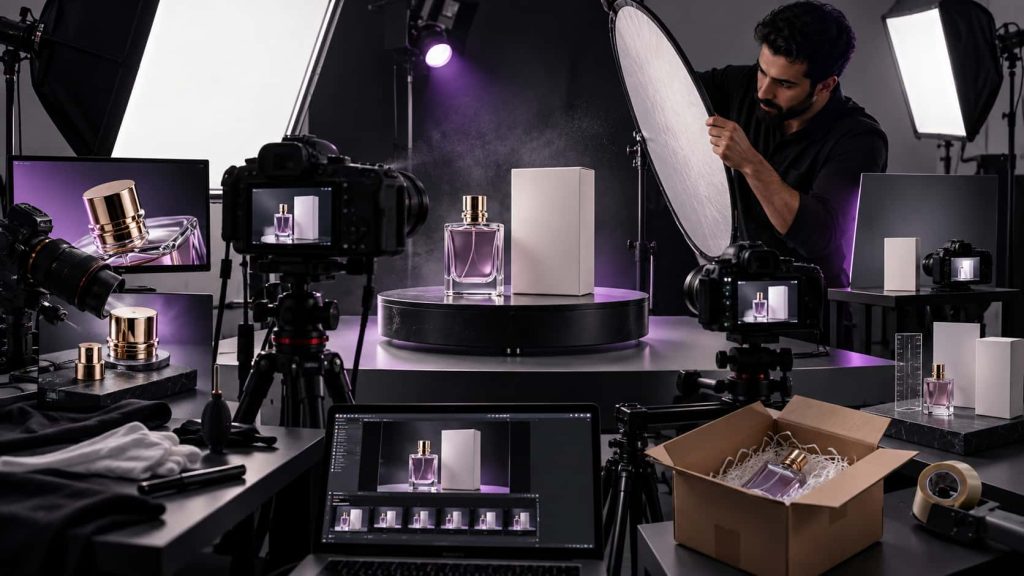 عکاسی و فیلم‌برداری حرفه‌ای از عطر و ادکلن