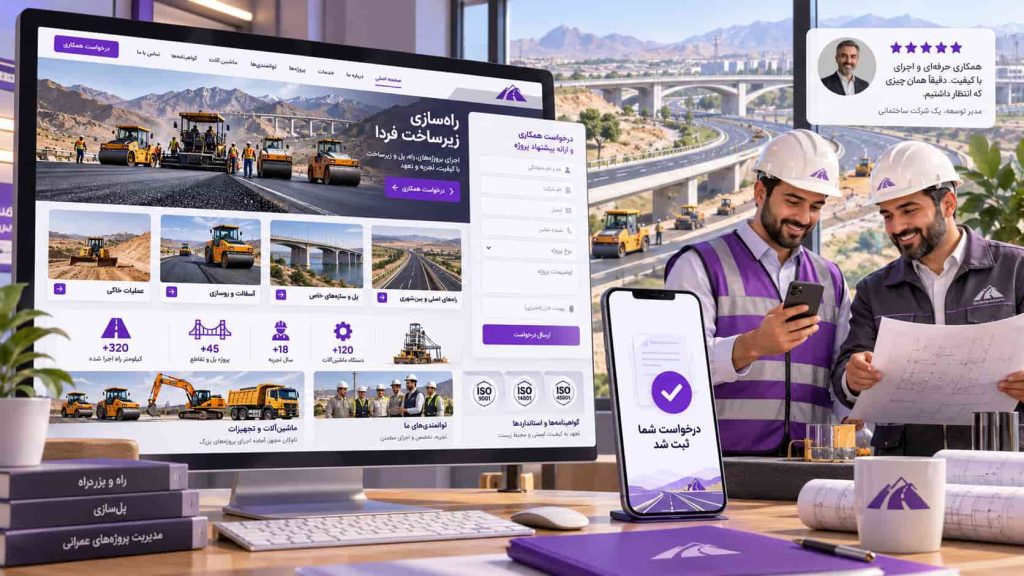 سایت شرکت راهسازی و ثبت درخواست همکاری