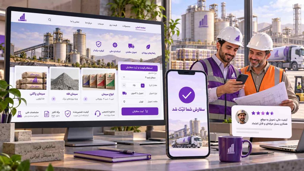 ثبت سفارش آنلاین سیمان