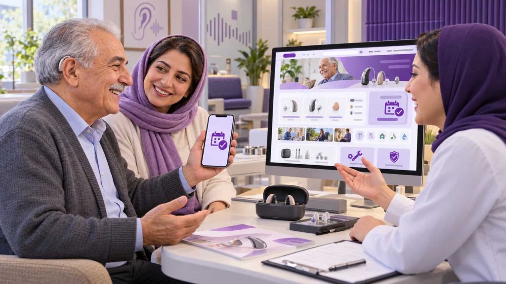رزرو آنلاین مشاوره، دریافت سمعک و رضایت مراجعهکننده