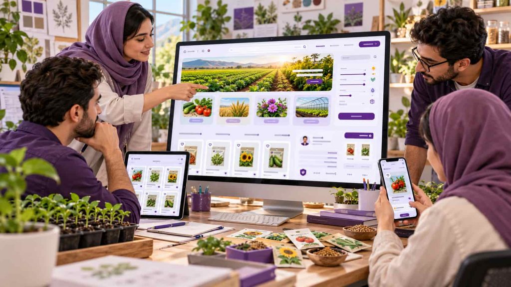 طراحی سایت فروش بذر توسط تیم آرتا