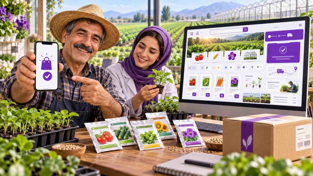 خرید اینترنتی بذر و ثبت موفق سفارش کشاورز